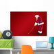 Composite image of santa claus is playing golf Wall Mural