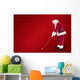 Composite image of santa claus is playing golf Wall Mural