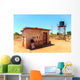 House with water tank in a village in Africa Wall Mural