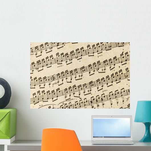 Background Sheet Music Wall Mural