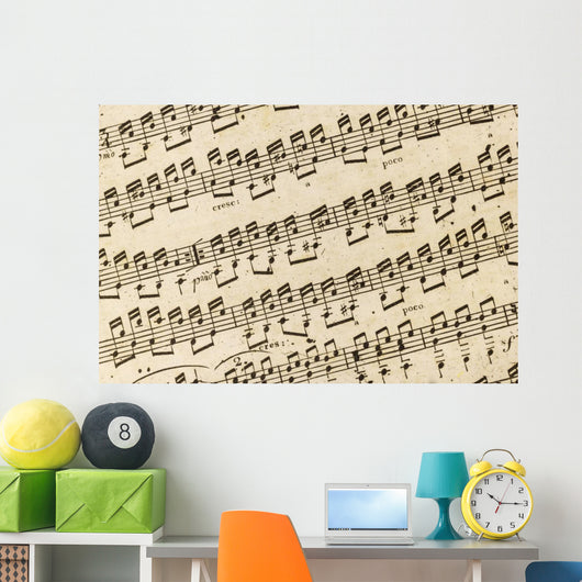 Background Sheet Music Wall Mural