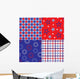 Four patriotic background patterns Wall Mural