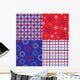 Four patriotic background patterns Wall Mural