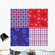 Four patriotic background patterns Wall Mural