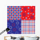 Four patriotic background patterns Wall Mural
