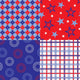 Four patriotic background patterns Wall Mural