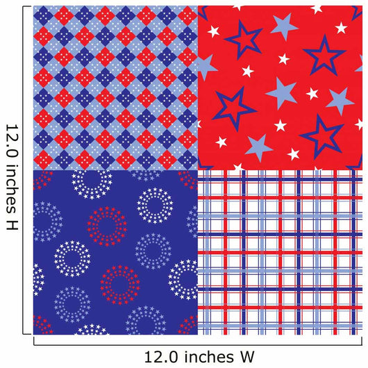 Four patriotic background patterns Wall Mural
