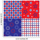 Four patriotic background patterns Wall Mural