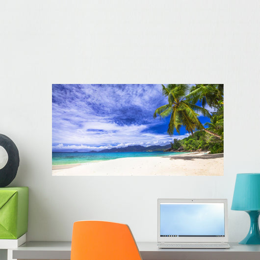 scenic Seychelles Beach Wall Mural