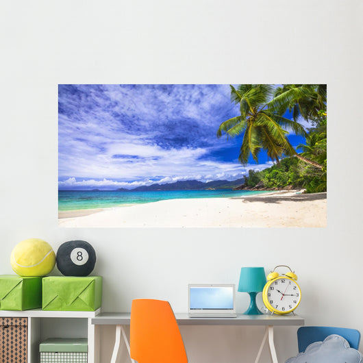 scenic Seychelles Beach Wall Mural