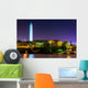 The Washington Monument at night in Washington, DC. Wall Mural