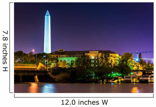 The Washington Monument at night in Washington, DC. Wall Mural