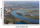 Rhine River bend Orsoy with agricultural, industrial and residen Wall Mural