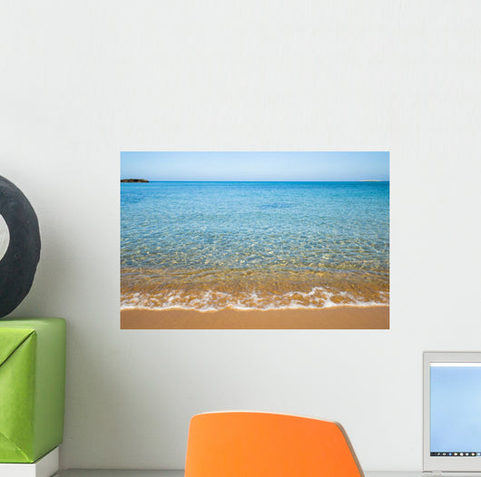 Serene Mediterranean Beach Wall Decal
