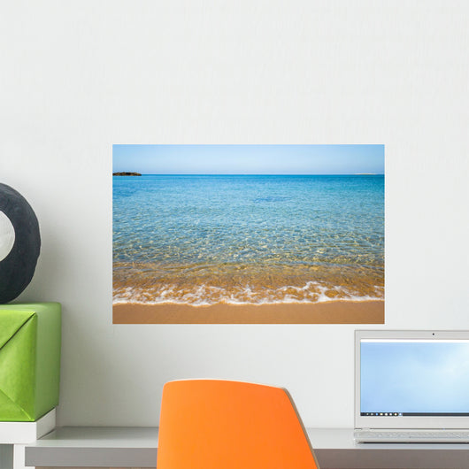 Serene Mediterranean Beach Wall Decal