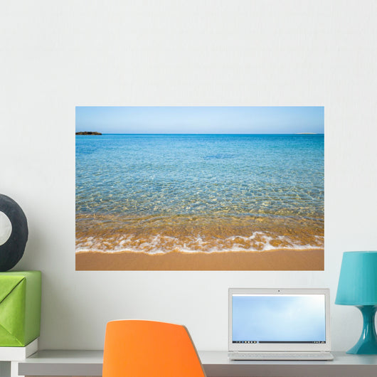 Serene Mediterranean Beach Wall Decal
