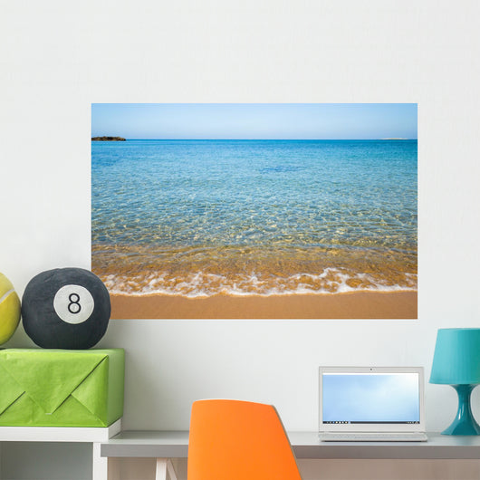 Serene Mediterranean Beach Wall Decal