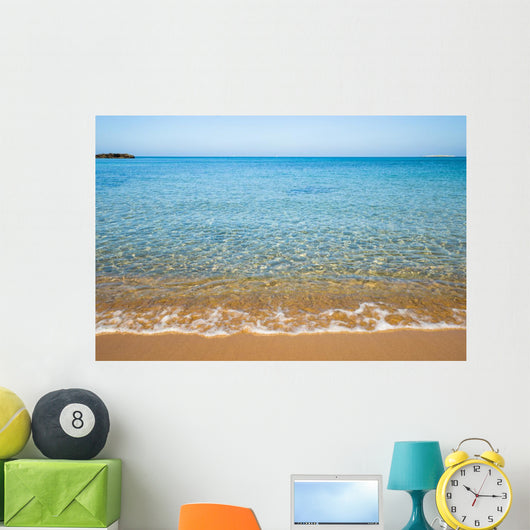 Serene Mediterranean Beach Wall Decal
