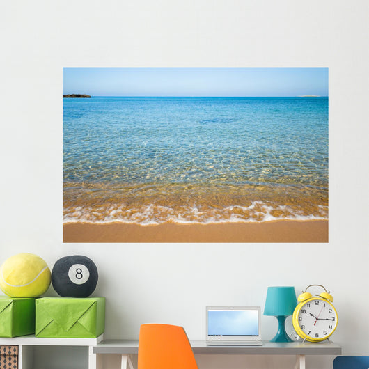 Serene Mediterranean Beach Wall Decal