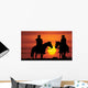 Cowboy Silhouette Wall Mural