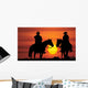 Cowboy Silhouette Wall Mural