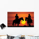 Cowboy Silhouette Wall Mural