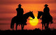 Cowboy Silhouette Wall Mural