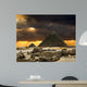 Pyramids at Giza on the background of the Sunset,Cairo, Egypt Wall Mural