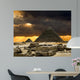 Pyramids at Giza on the background of the Sunset,Cairo, Egypt Wall Mural