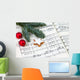 Background Christmas Music Wall Mural