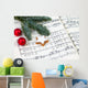 Background Christmas Music Wall Mural