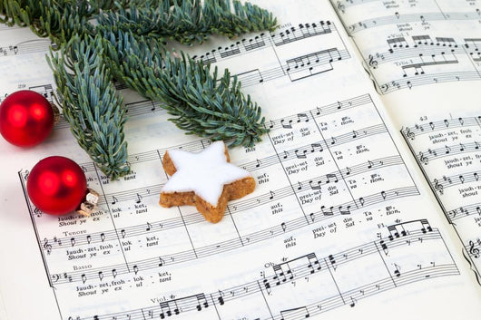 Background Christmas Music Wall Mural