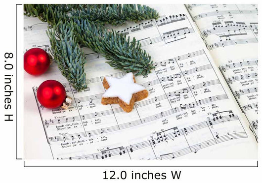 Background Christmas Music Wall Mural