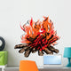 Fire of campfire with firewood Wall Decal