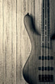 wood bass guitar Wall Mural