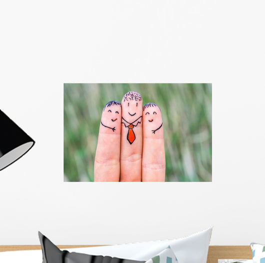 Happy three fingers Wall Mural