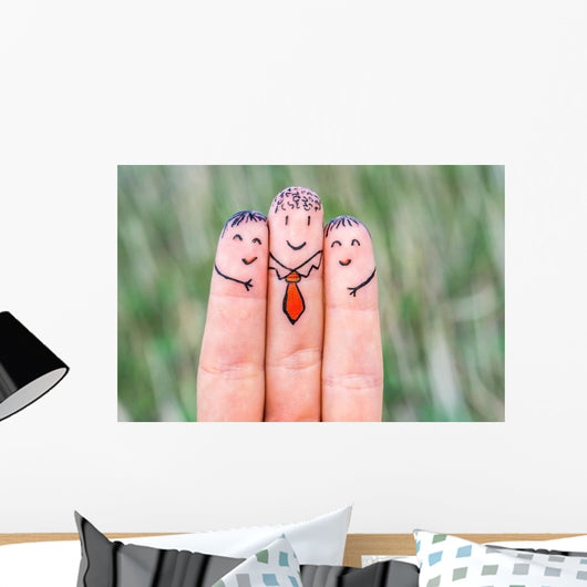 Happy three fingers Wall Mural