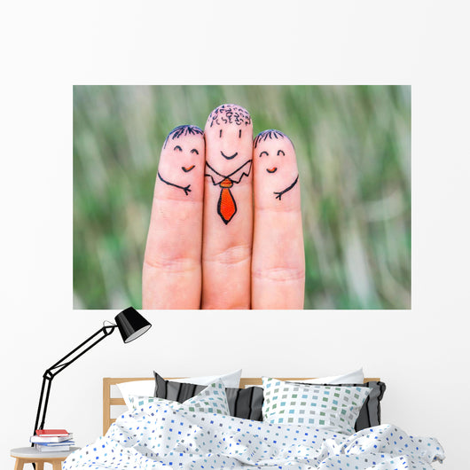 Happy three fingers Wall Mural