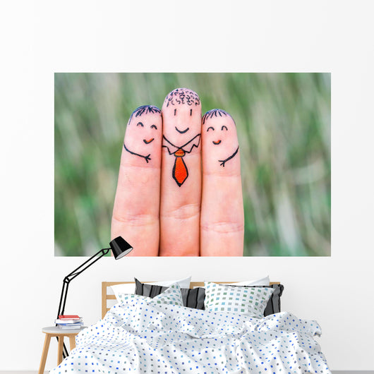 Happy three fingers Wall Mural
