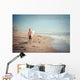 Man Surfer Walking along Wall Decal