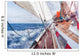 sail boat navigating on the waves Wall Mural