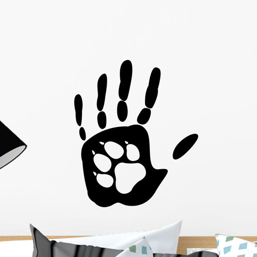 Pet Paw Handprint Wall Decal