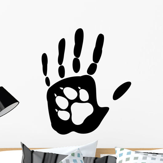 Pet Paw Handprint Wall Decal