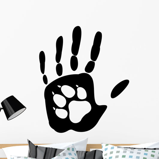 Pet Paw Handprint Wall Decal