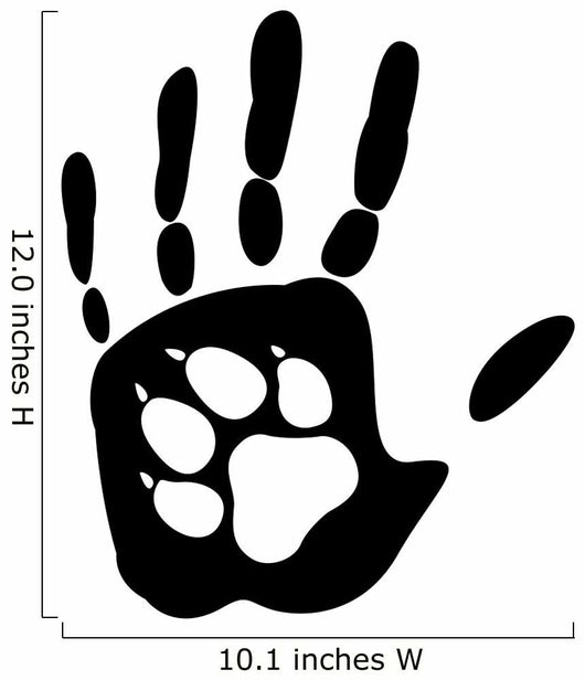 Pet Paw Handprint Wall Decal