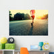 Woman Runner Running Sunrise Wall Decal