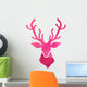 pink watercolor deer Wall Decal
