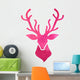 pink watercolor deer Wall Decal