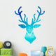 blue watercolor deer Wall Decal