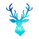 blue watercolor deer Wall Decal